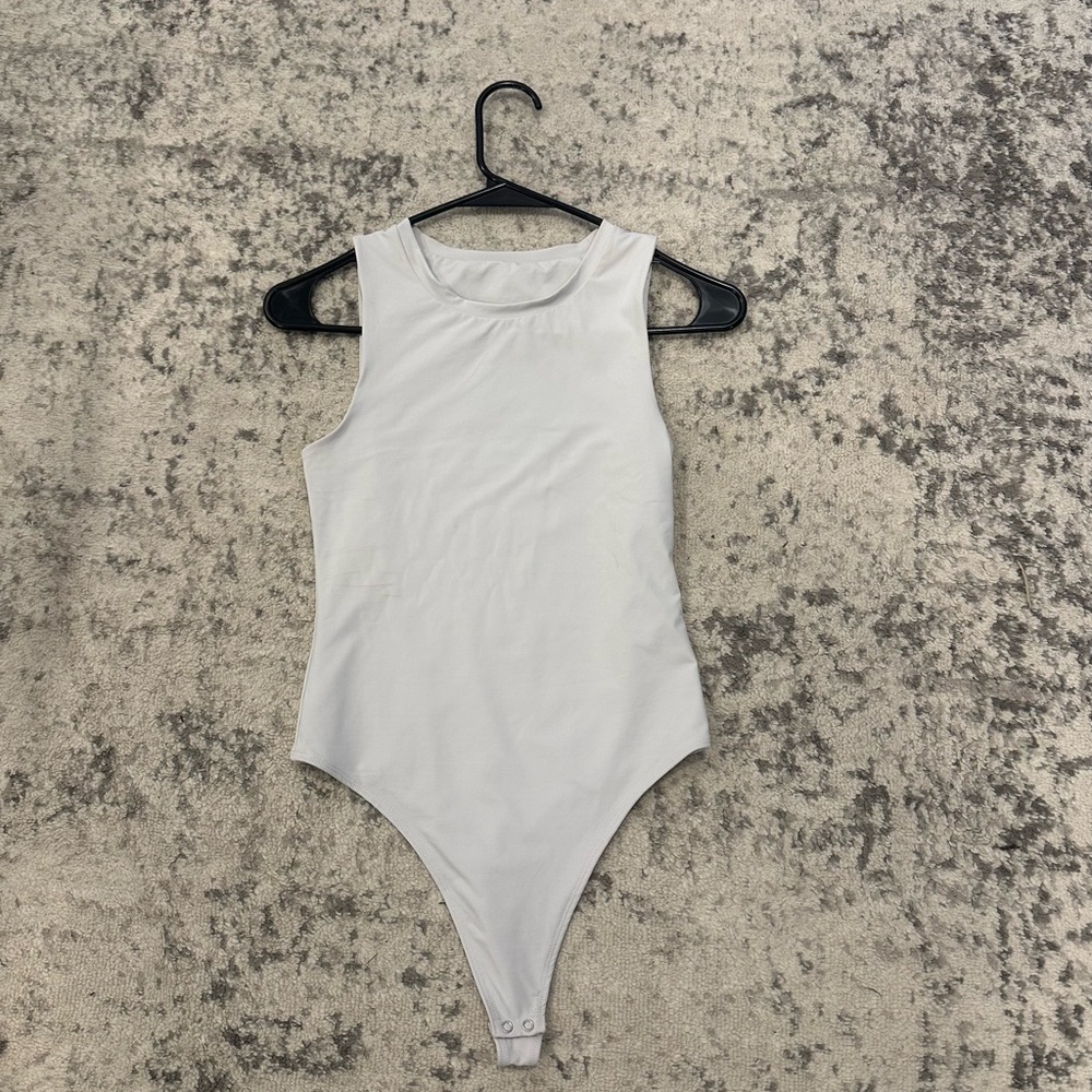 Vitality White Sleeveless Bodysuit